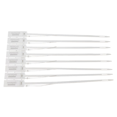 VersaPost Numbered Strap Security Seal with Metal Insert - White Strip